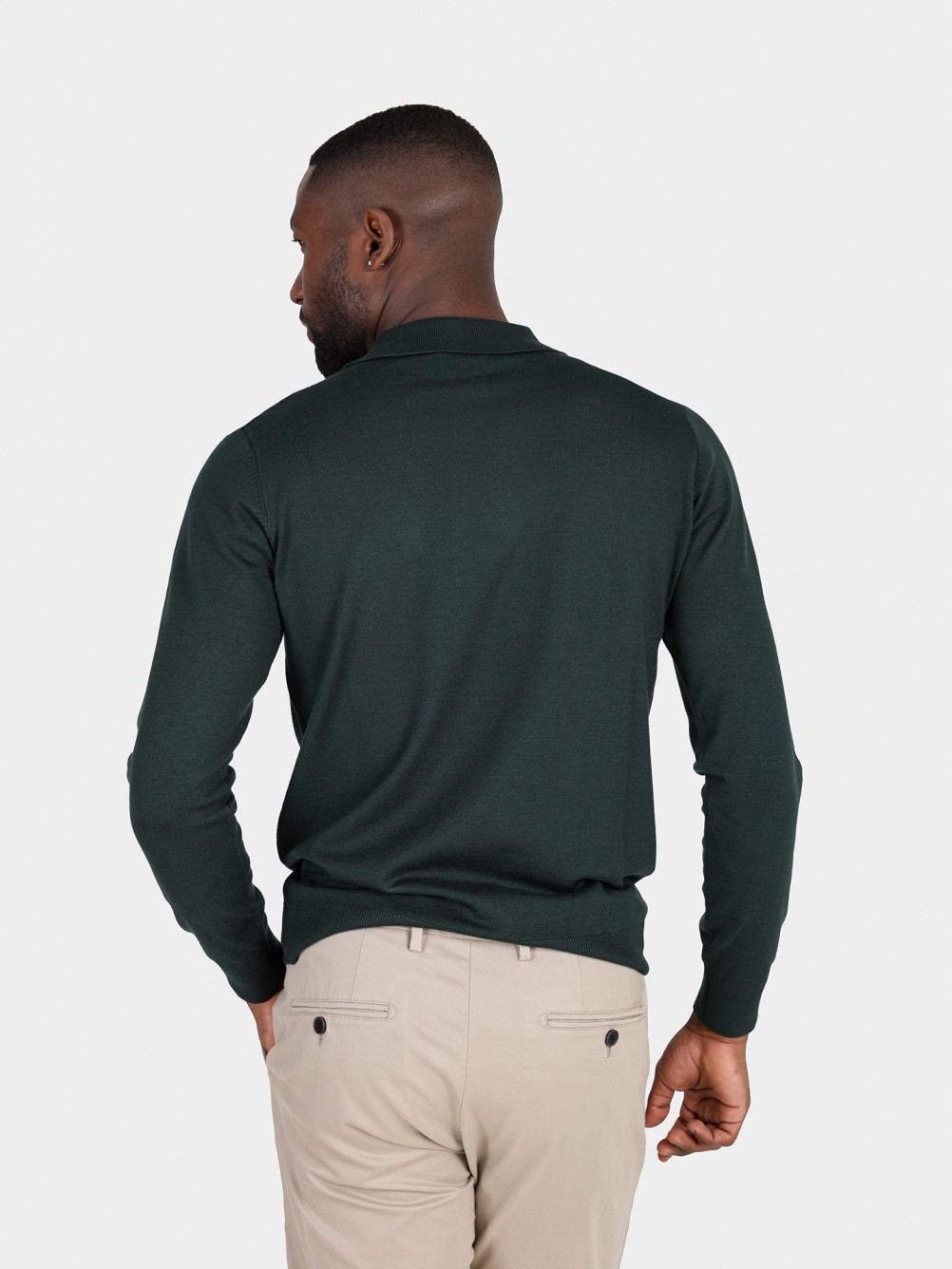 Polo de malha manga comprida