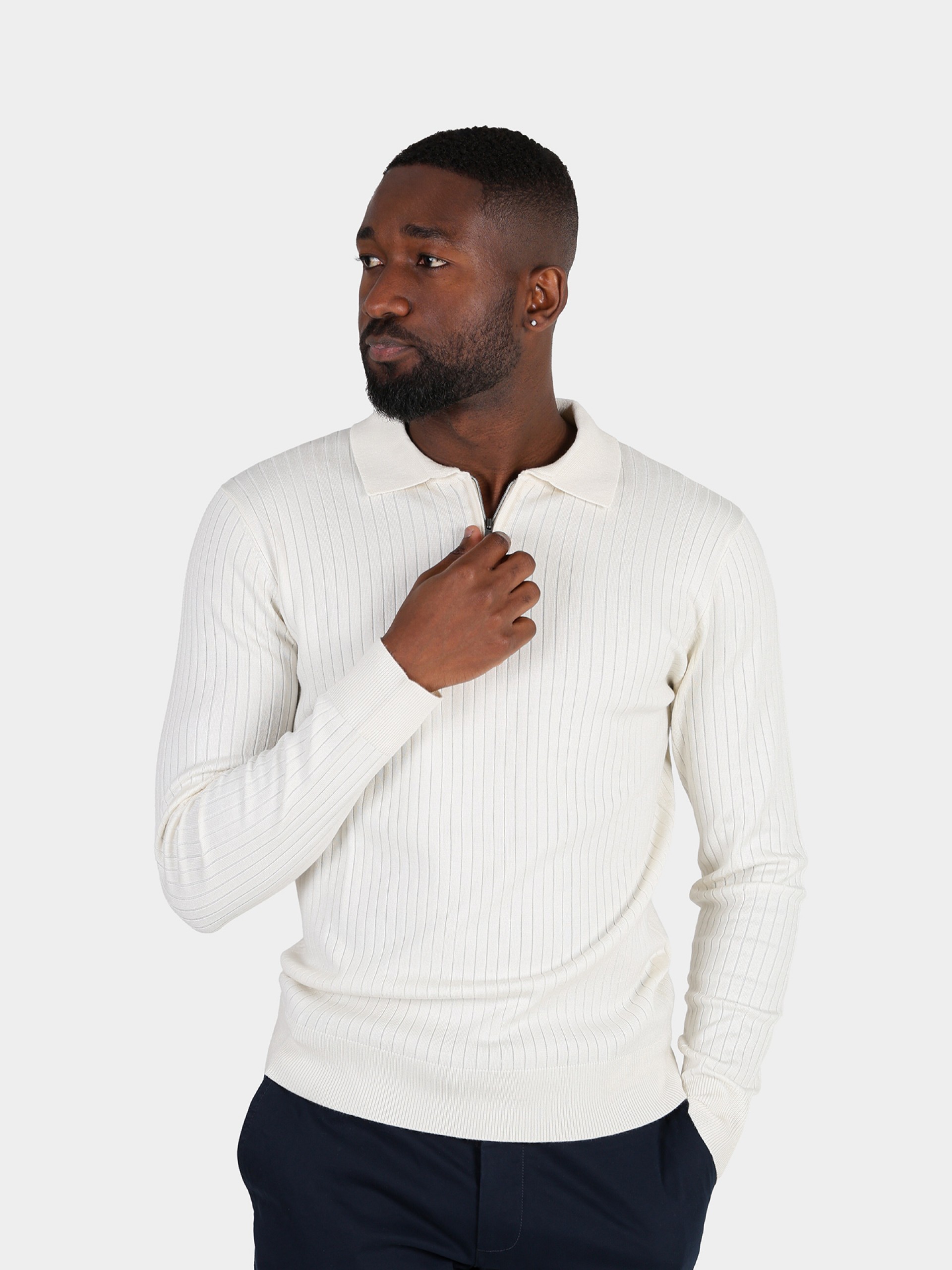 Polo de punto con canalé