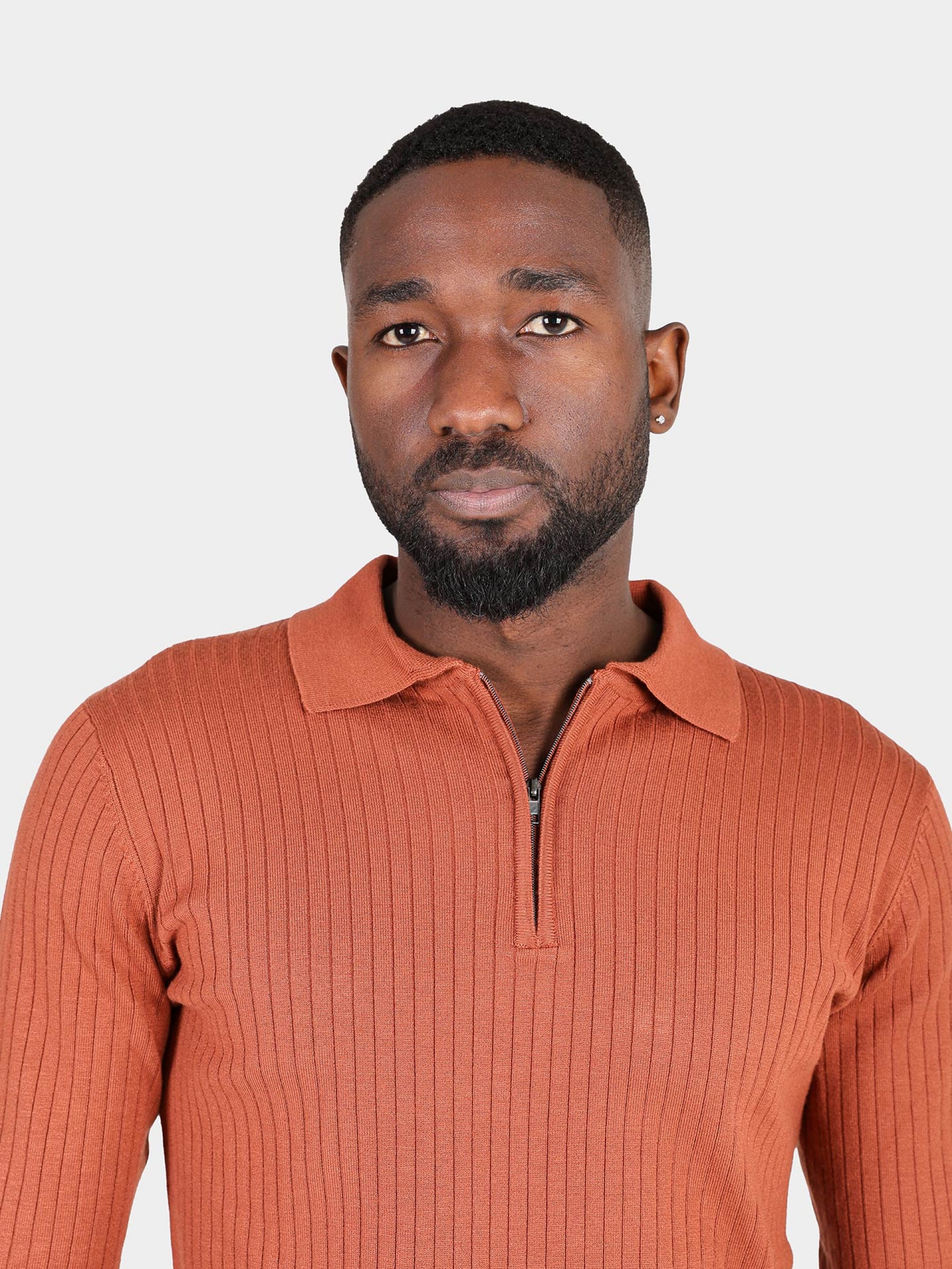 Polo de malha canelada