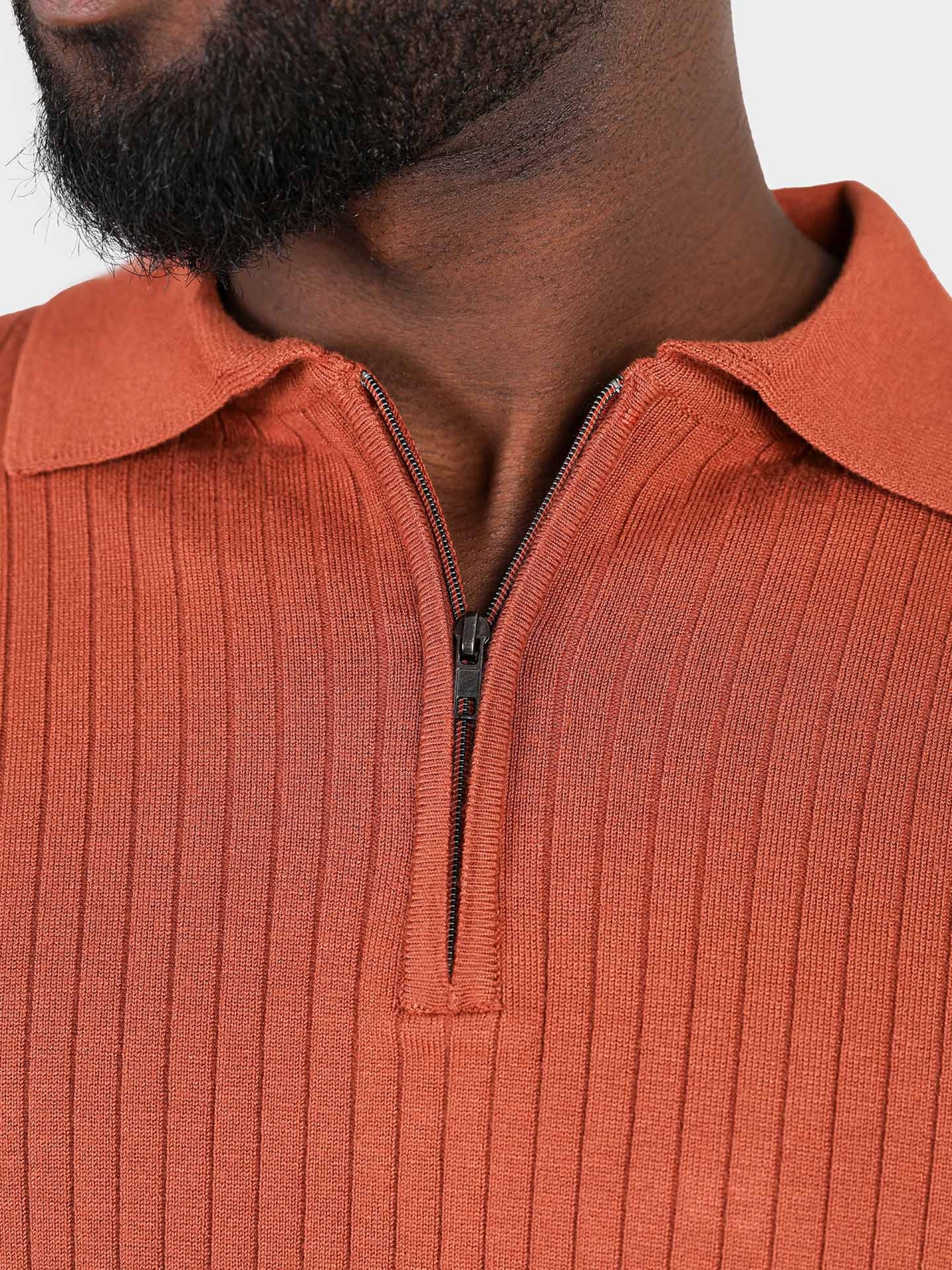 Polo de malha canelada