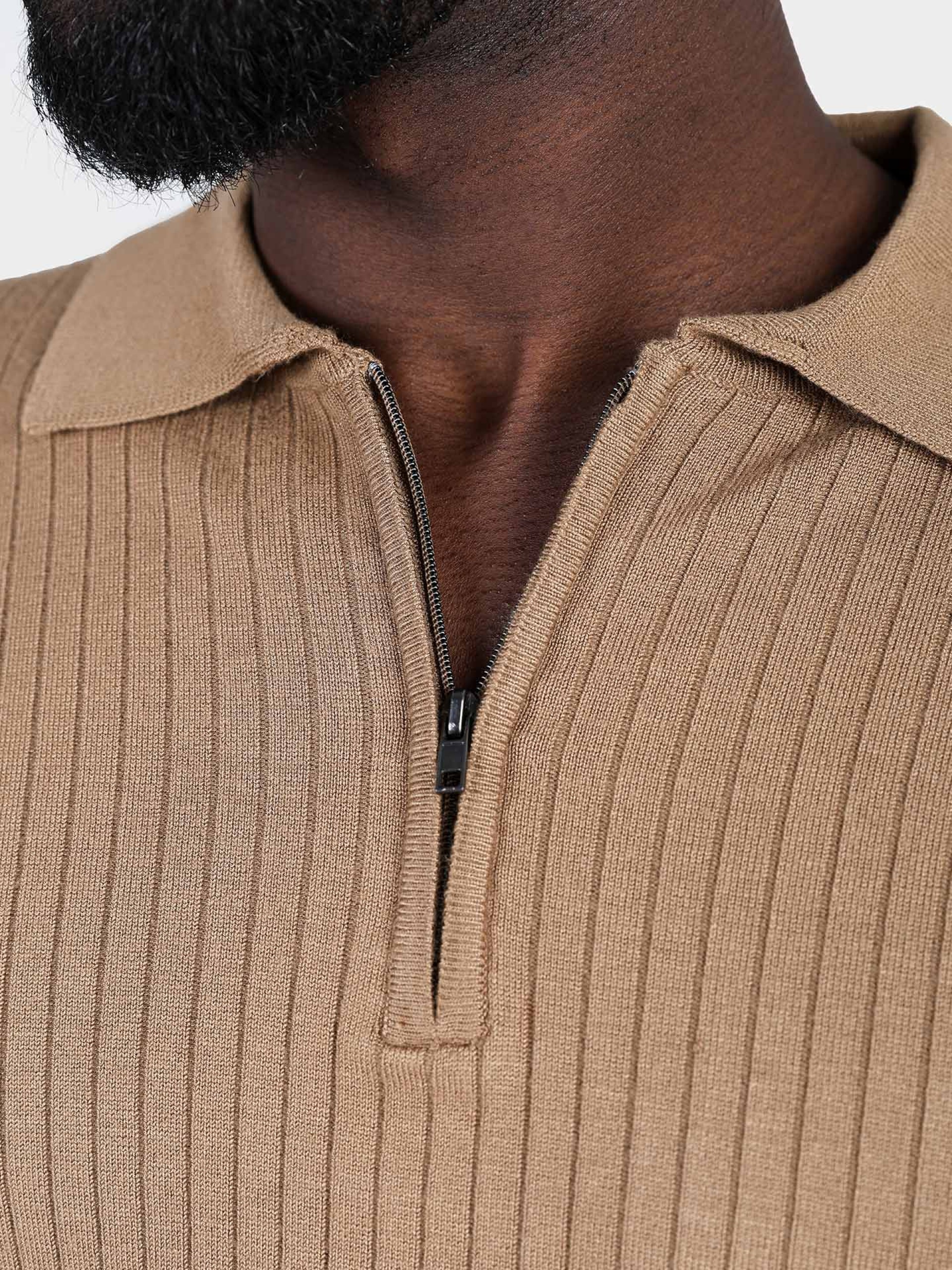 Polo de punto con canalé