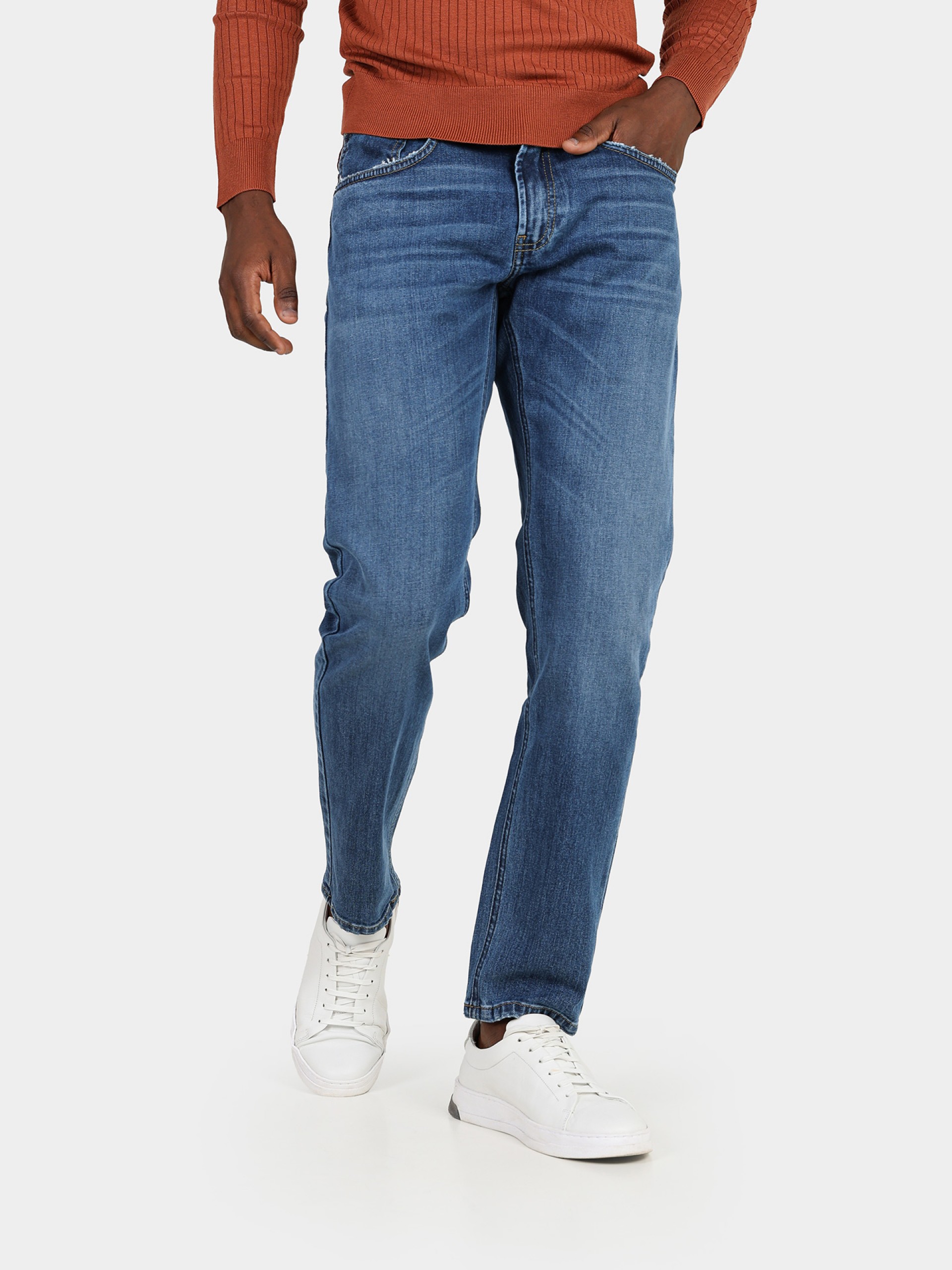 Calça de ganga regular fit