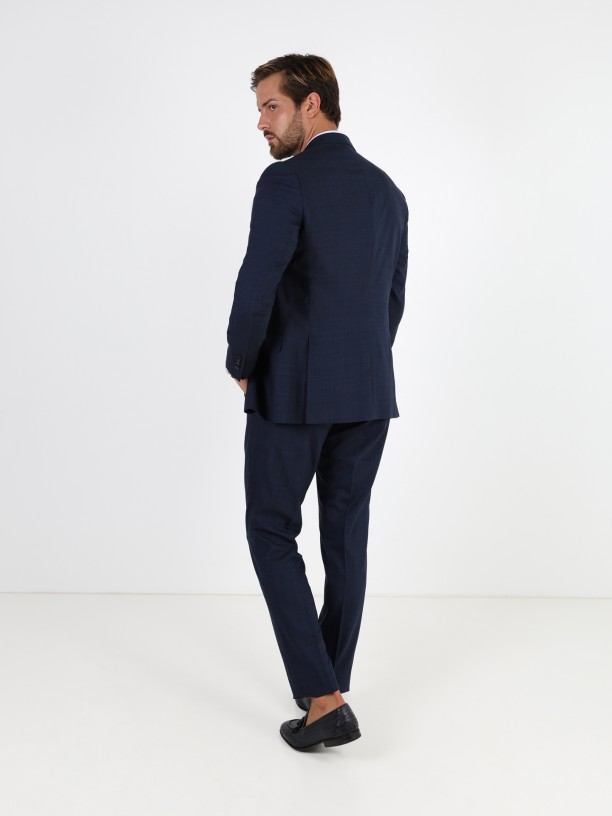 Slim fit micro structured suit