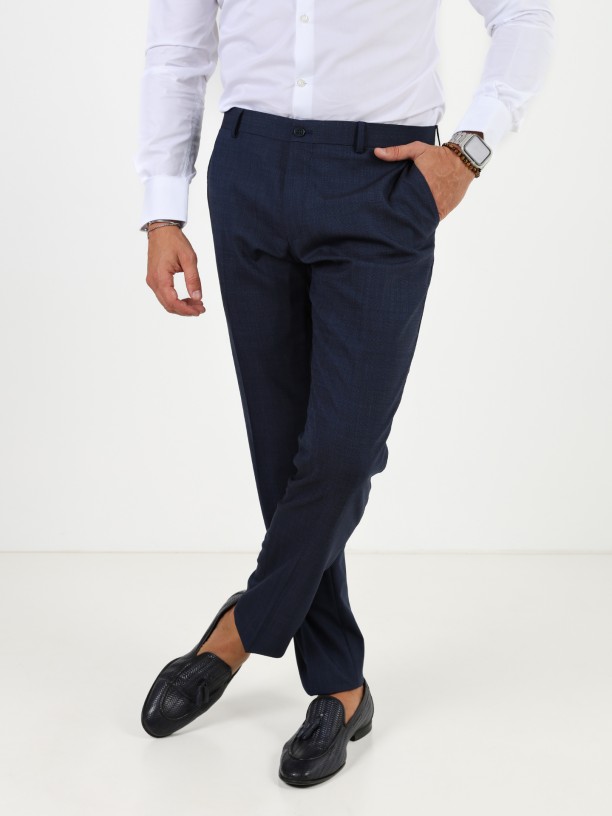 Fato de  micro estrutura slim fit