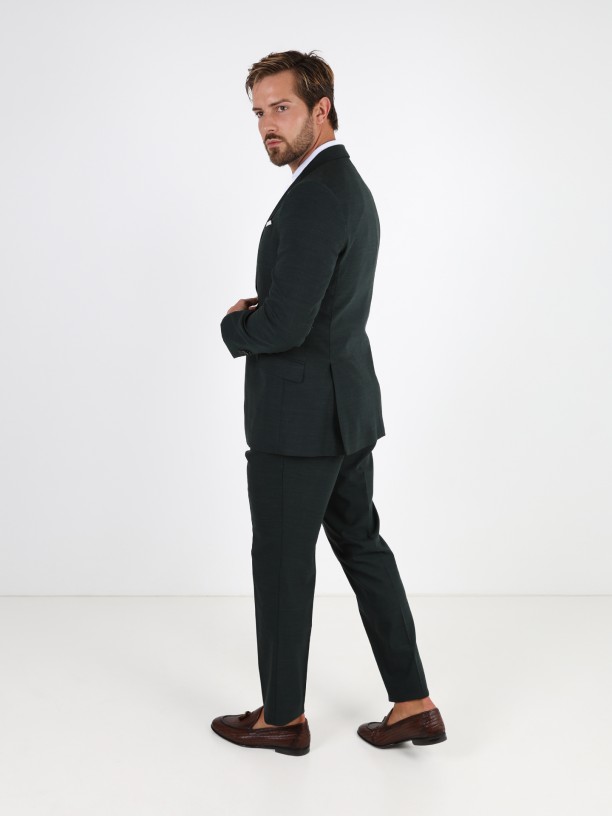 Slim fit micro structured suit