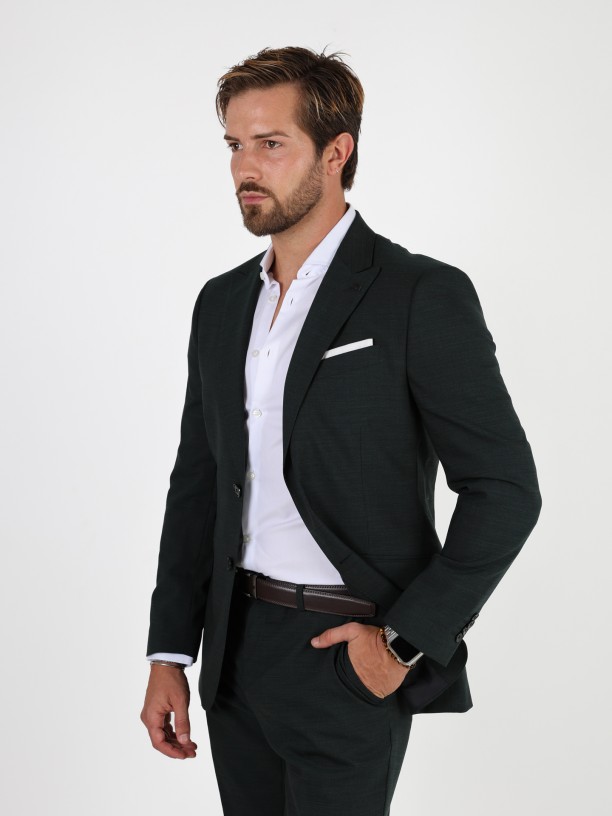 Slim fit micro structured suit