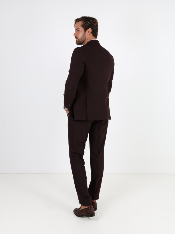 Slim fit micro structured suit