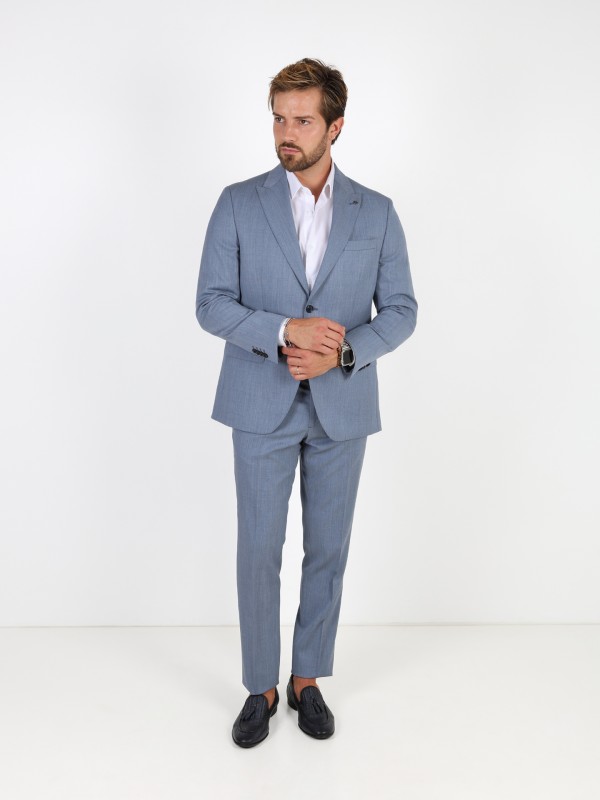 Micro pattern wool suit