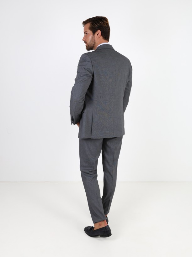 Plain regular fit suit