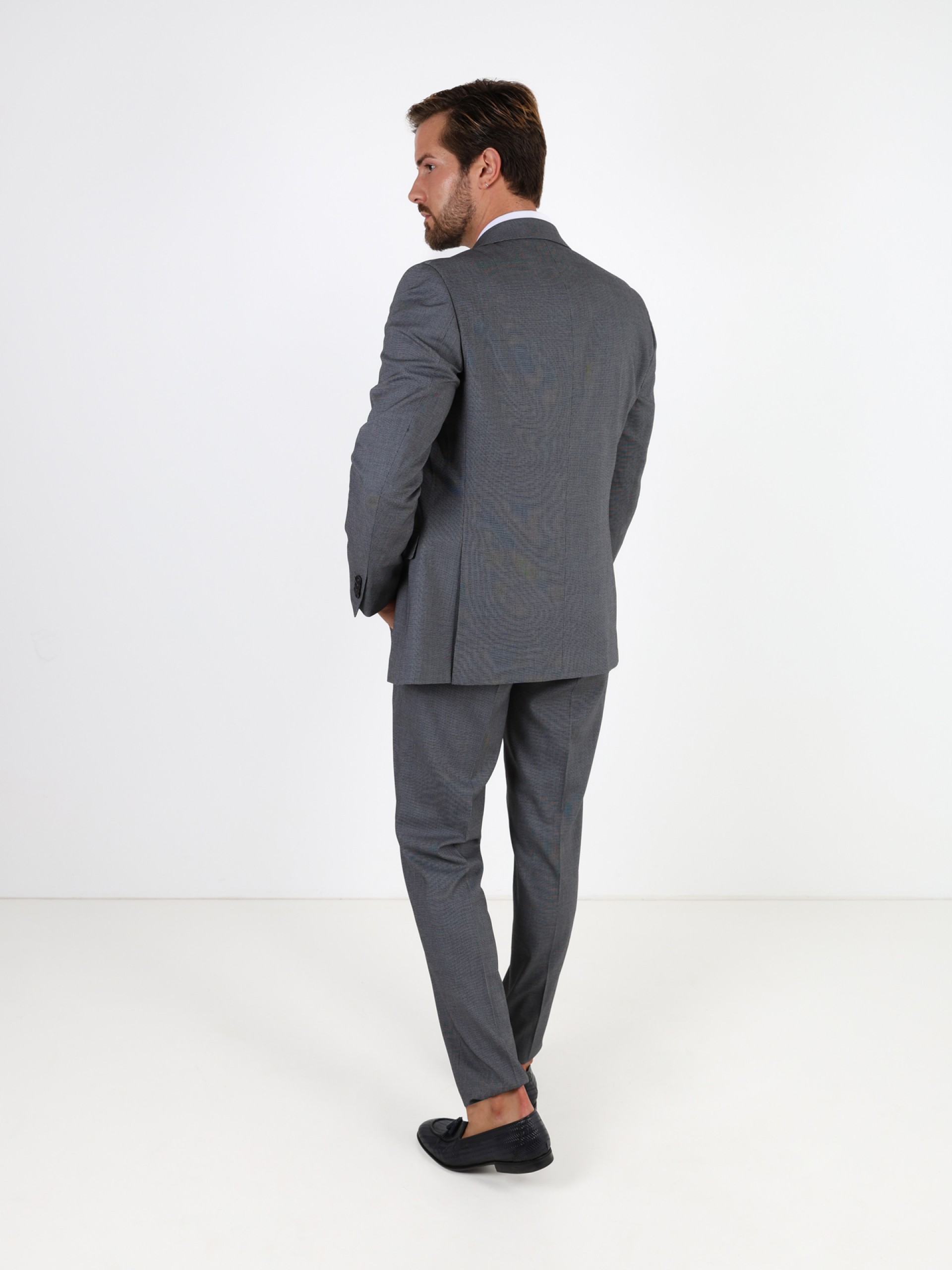 Plain regular fit suit