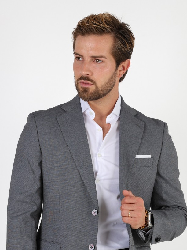 Plain regular fit suit