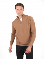 Jersey de punto con media cremallera 100% algodón Jersey de punto con media cremallera 100% algodón