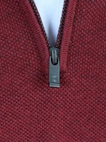 Jersey de punto con media cremallera 100% algod�n