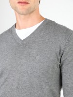 Camisola de malha decote em V Camisola de malha decote em V