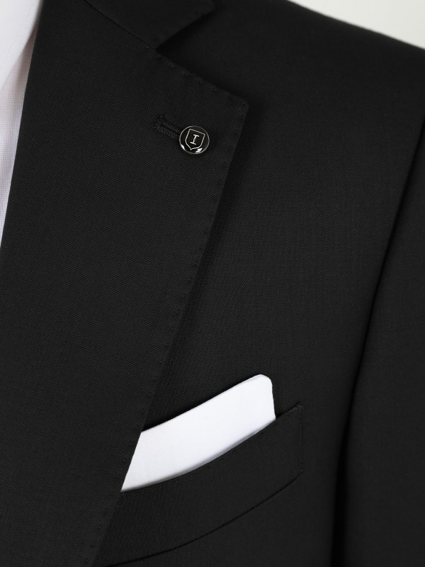 Traje liso de corte regular 100% lana Traje liso de corte regular 100% lana