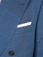 Double-breasted suit with a checkered pattern