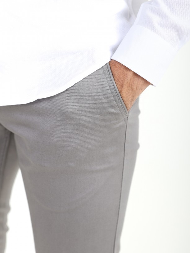 Calas chino de algodo elstico