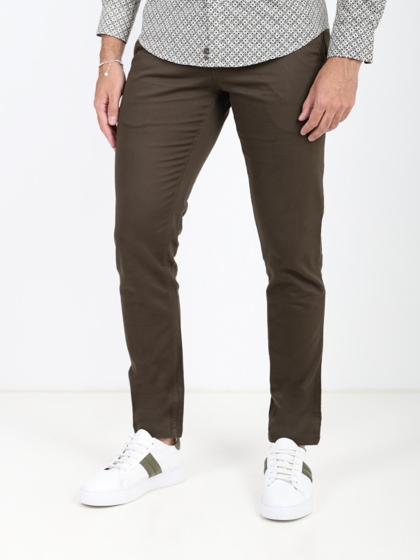 Calas chino de algodo elstico