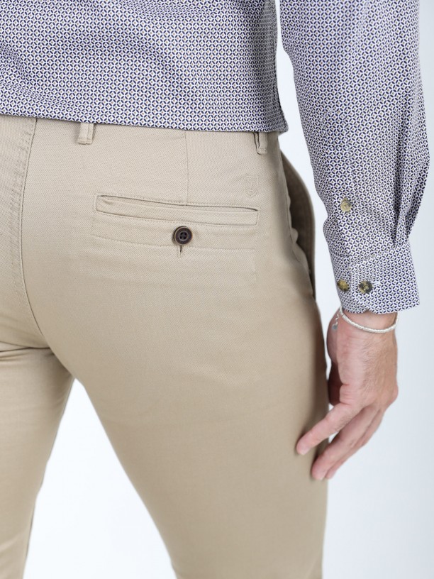 Calas chino de algodo elstico