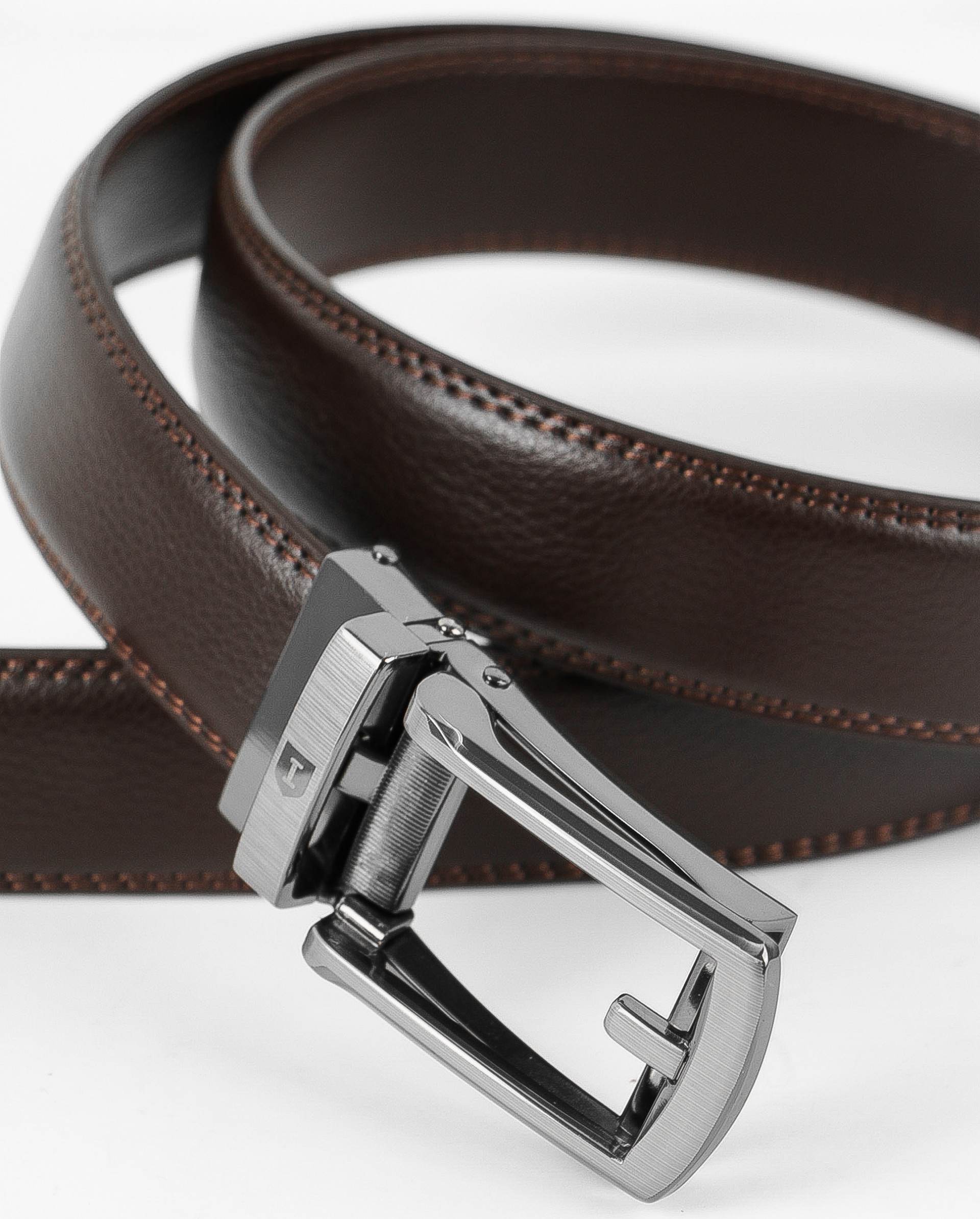 Leather elegant belt comfort click