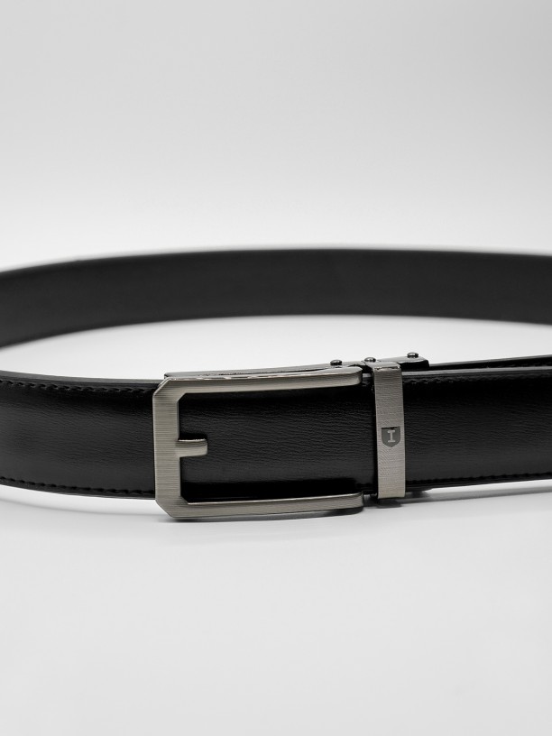 Leather elegant belt comfort click