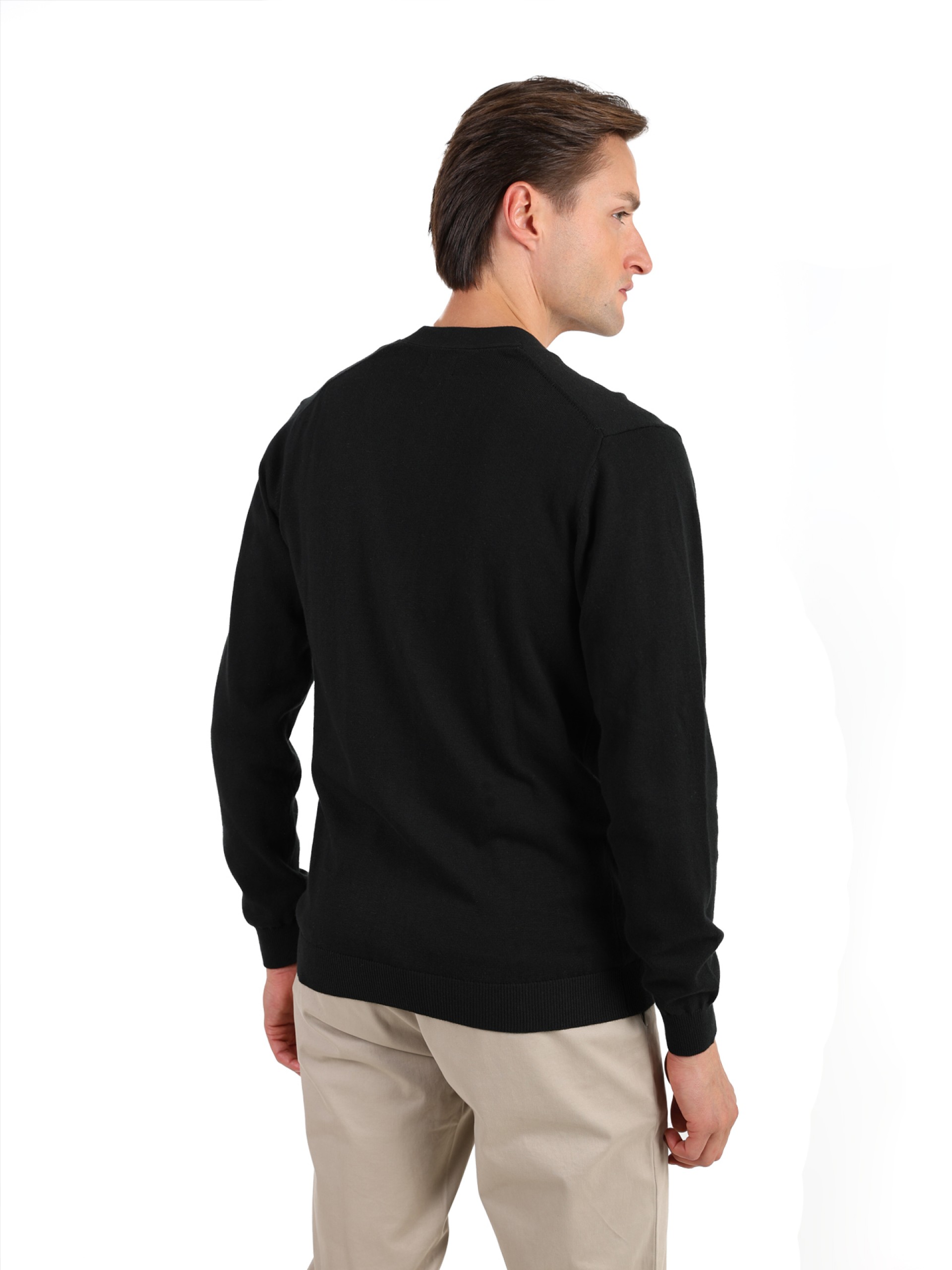 Cardigan de malha algodão e caxemira