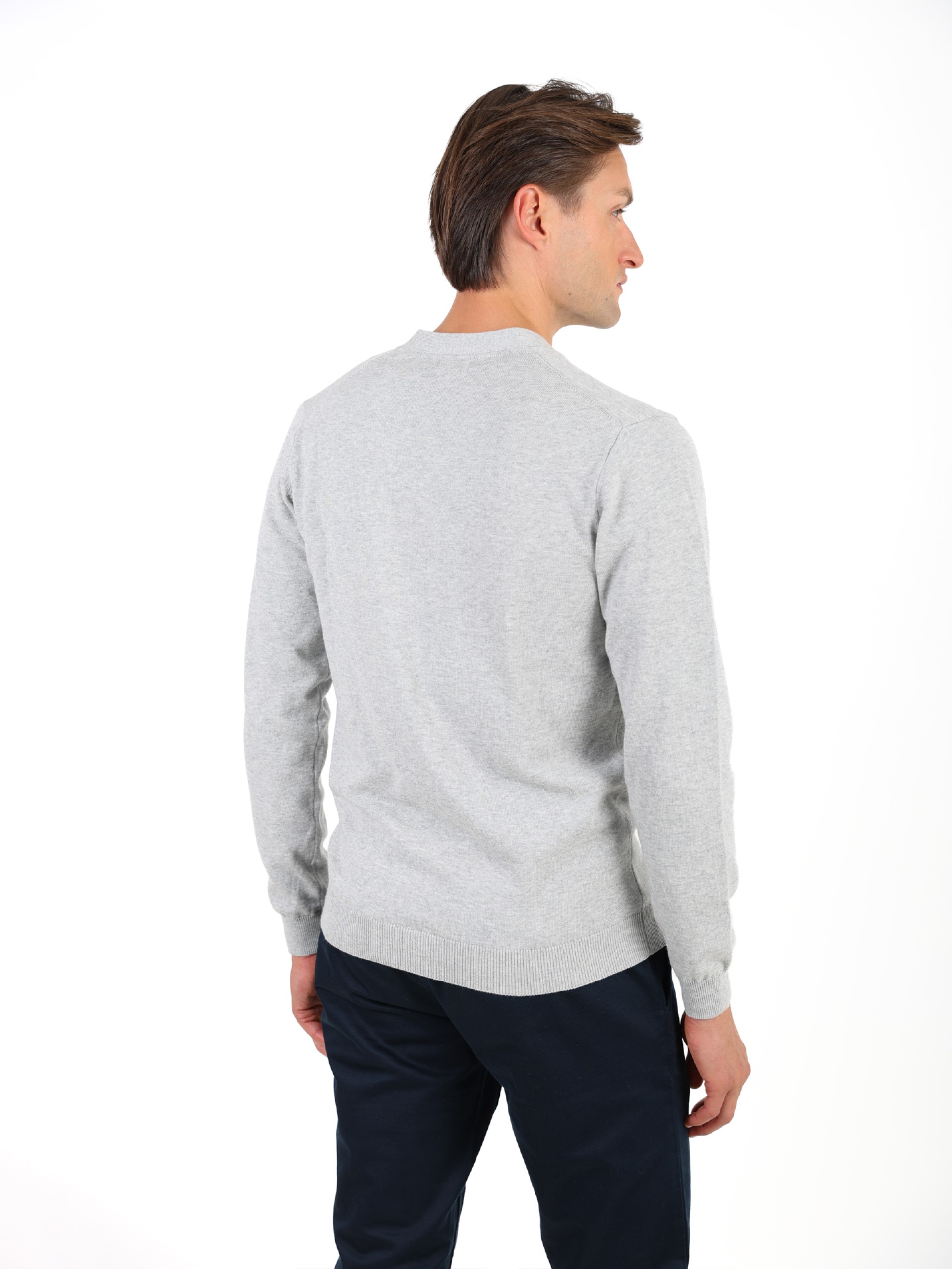 Cardigan de malha algodão e caxemira