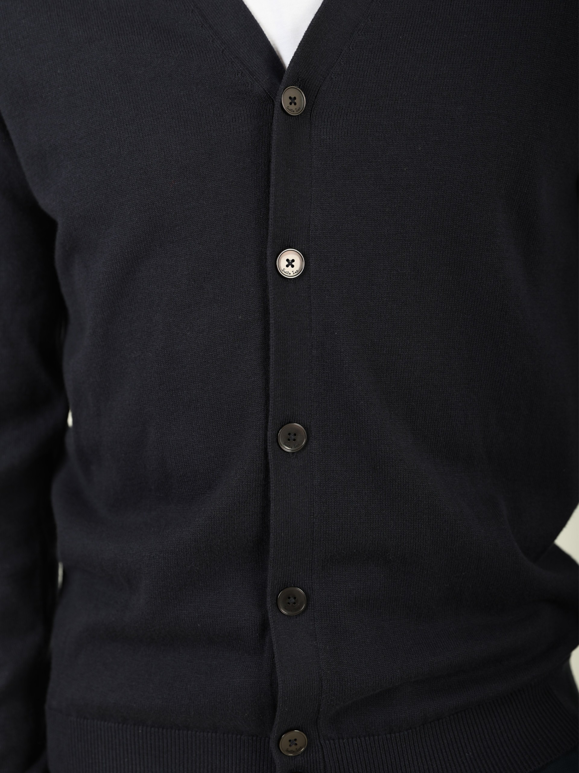 Cardigan de malha algodão e caxemira