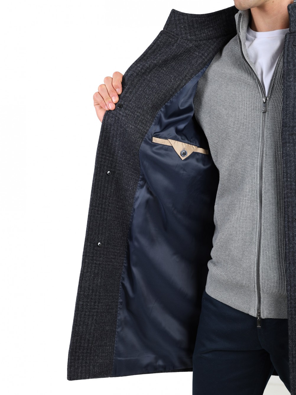Sobretudo slim fit com padr�o