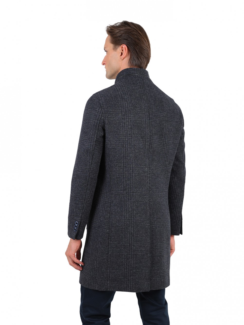Sobretudo slim fit com padr�o