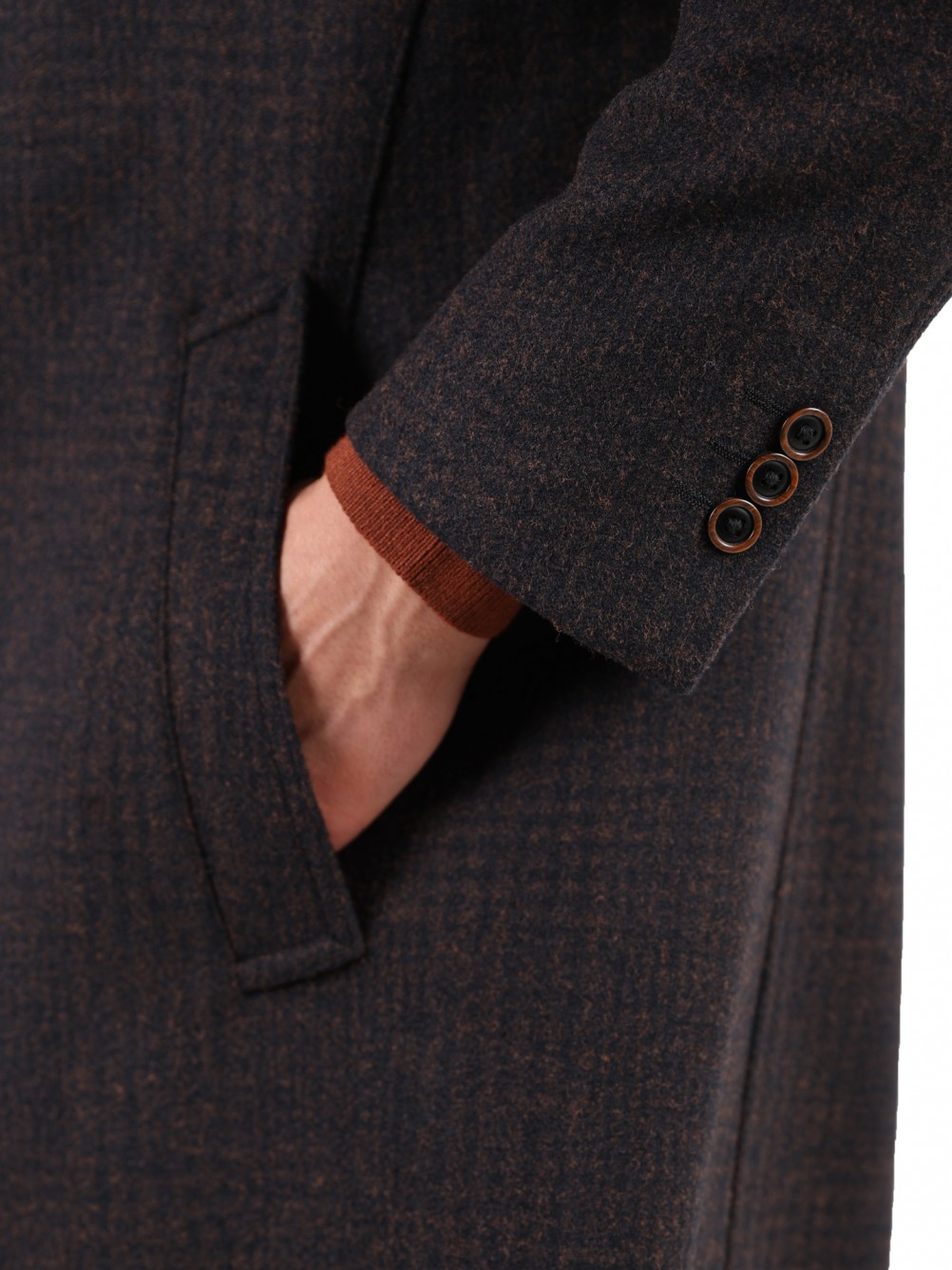 Sobretudo slim fit com padr�o