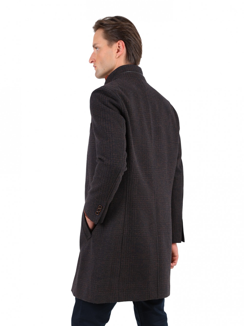 Sobretudo slim fit com padr�o