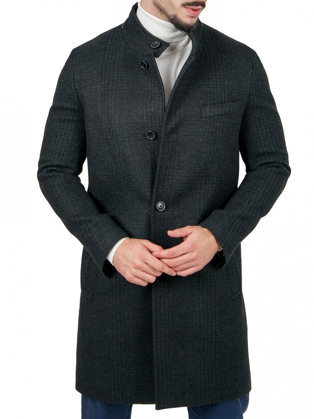 Sobretudo slim fit com padr�o