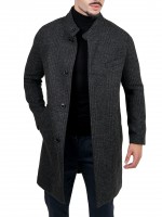Sobretudo slim fit com padr�o