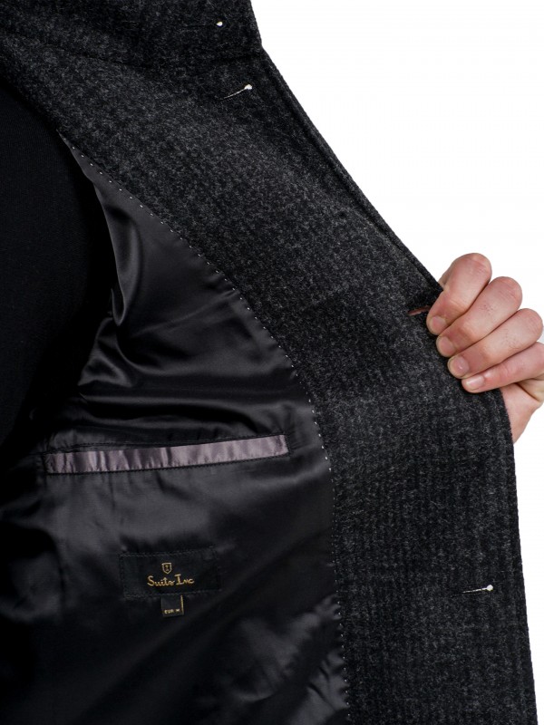 Sobretudo slim fit com padrão Sobretudo slim fit com padrão