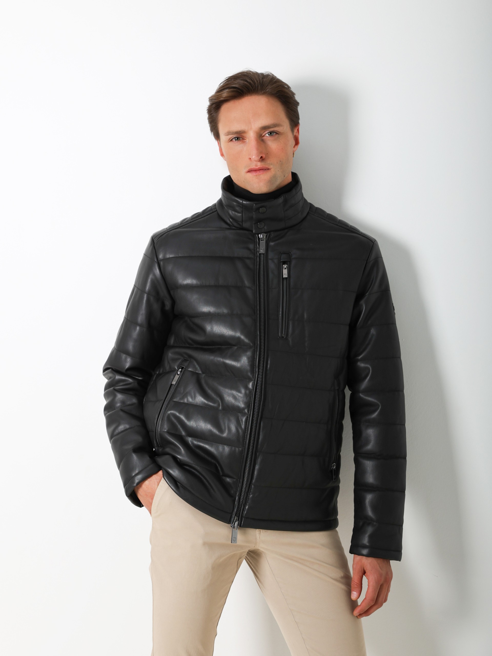 Blusão acolchoado de polipele