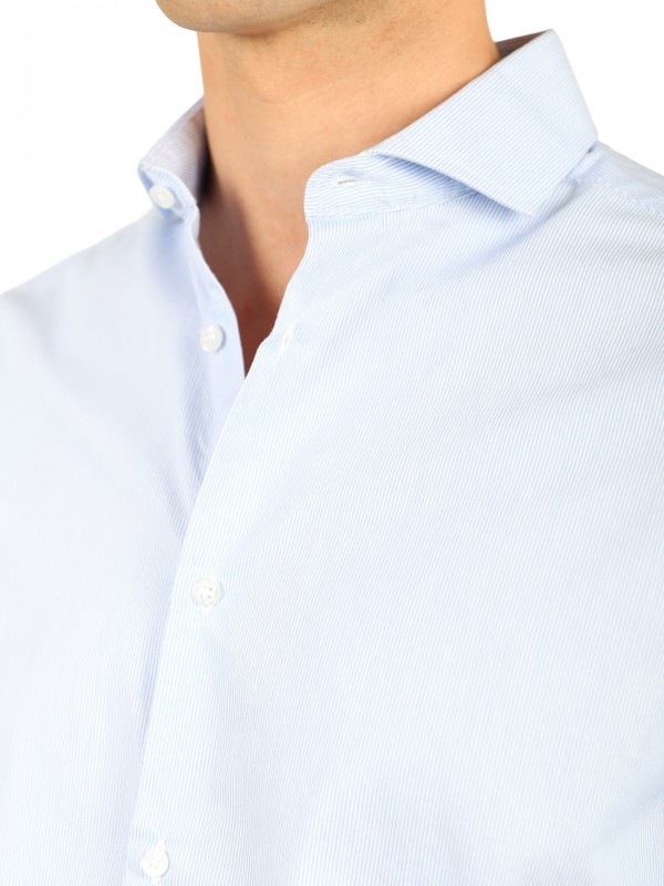 Camisa de algodão às riscas Camisa de algodão às riscas