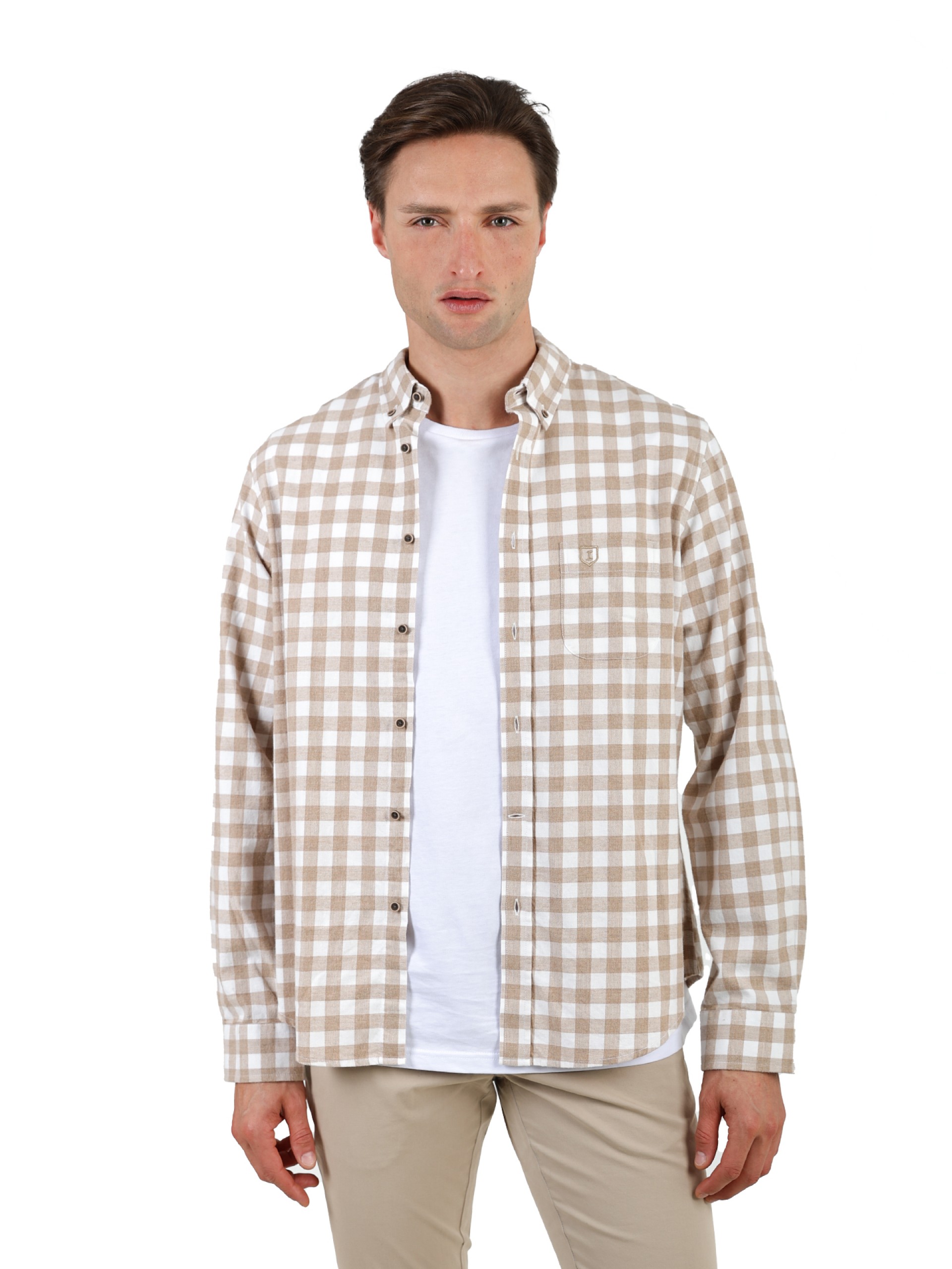 Camisa padrão xadrez oversize