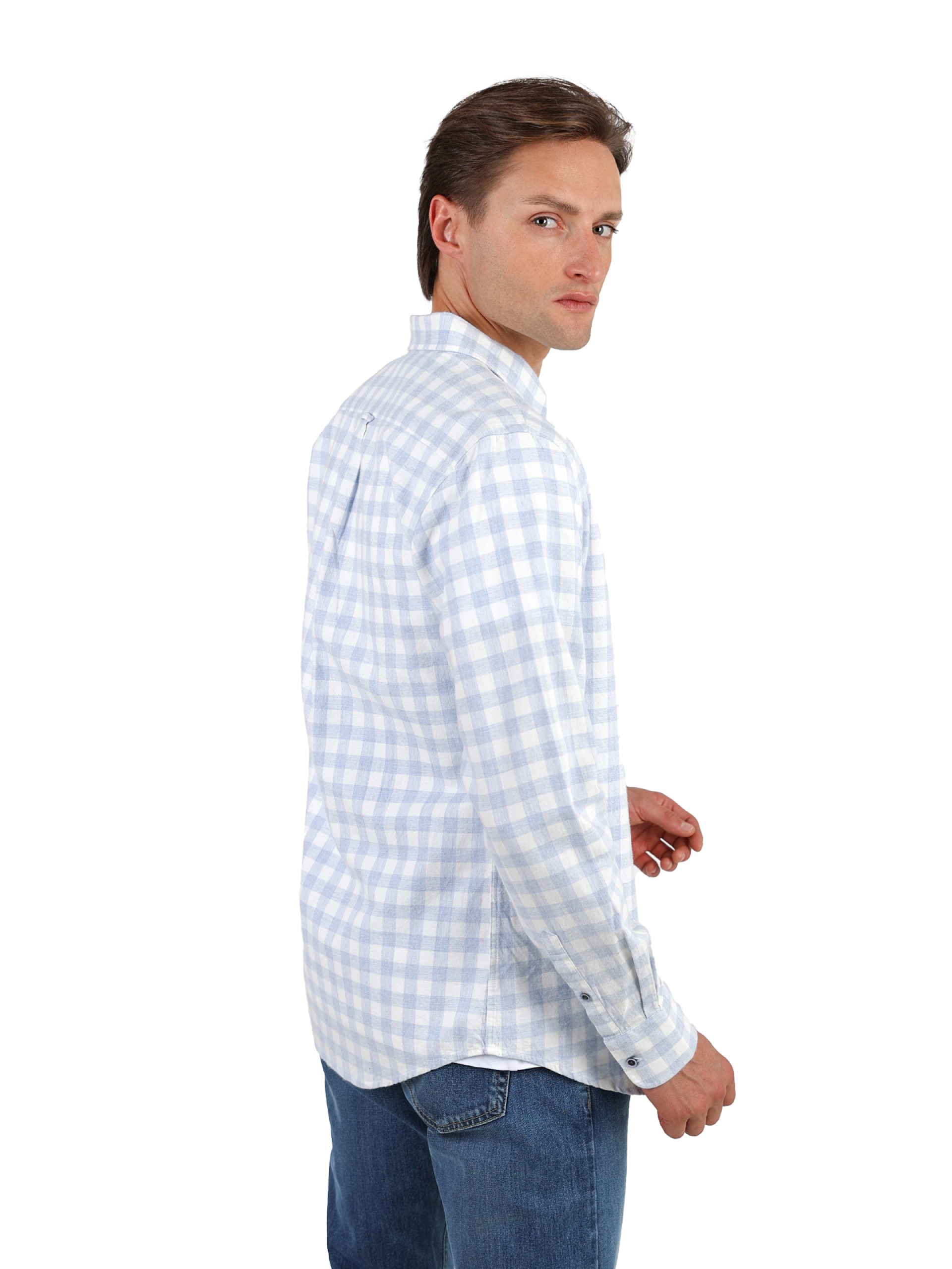 Camisa padrão xadrez oversize