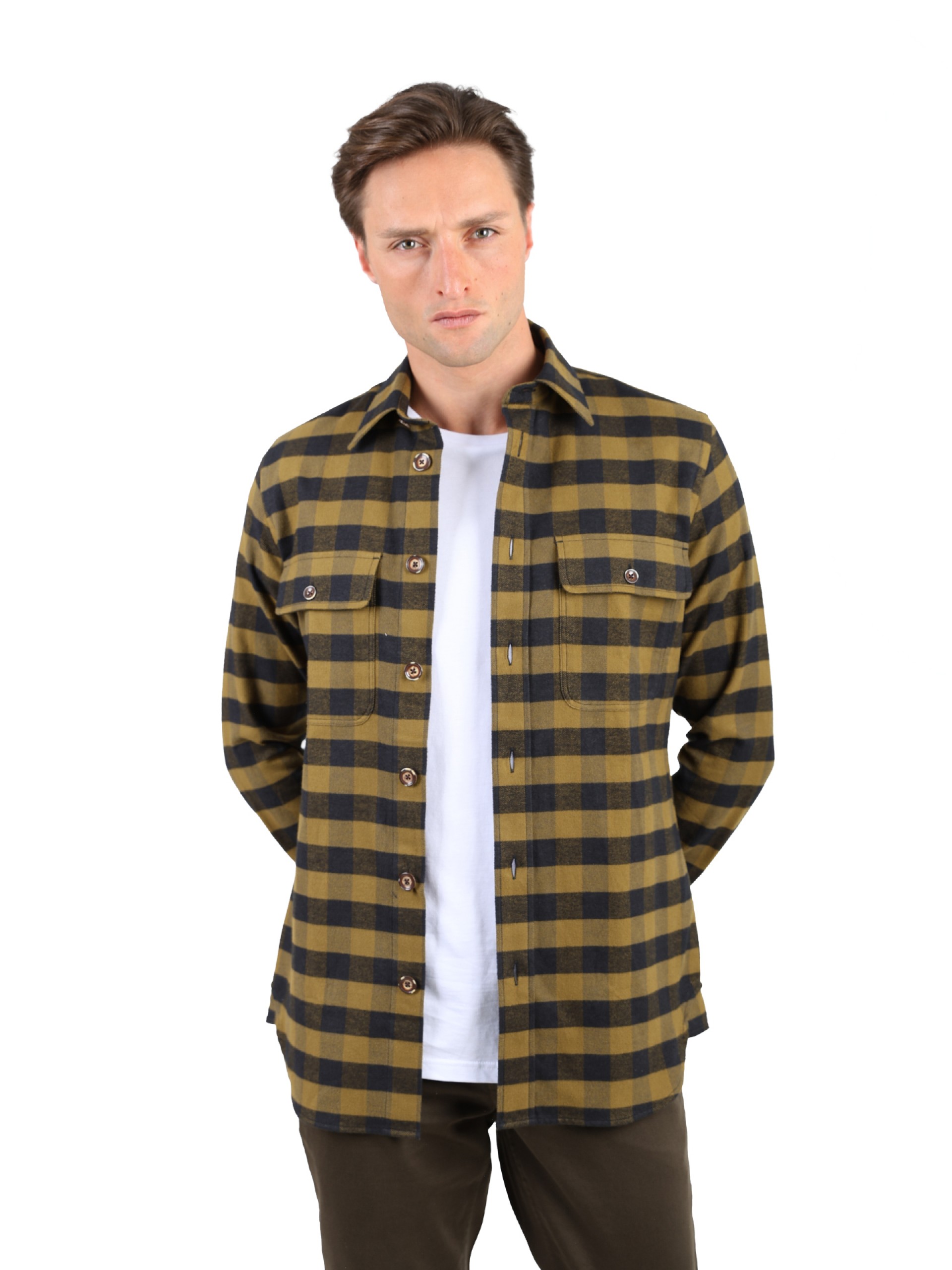 Camisa padrão xadrez oversize