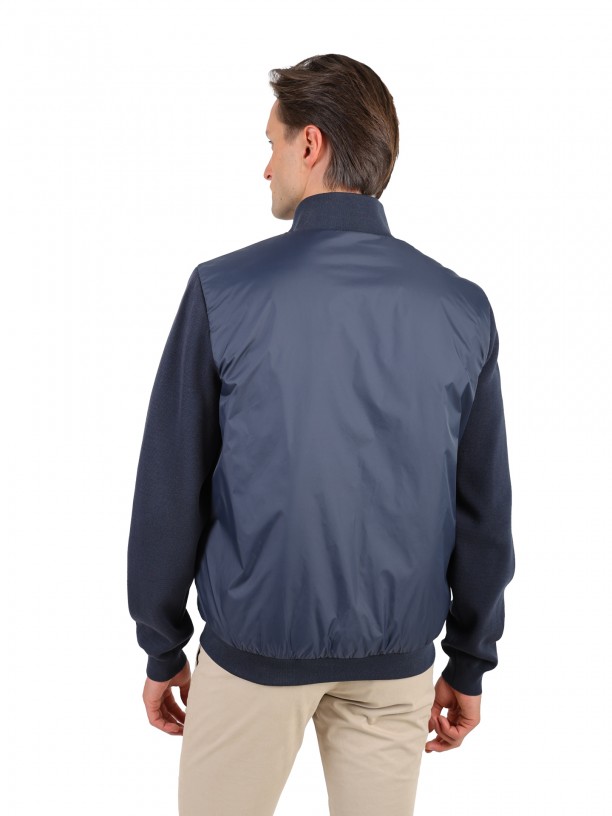 Chaqueta bomber combinada elstica