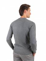 Camisola de malha com efeito entrançado Camisola de malha com efeito entrançado