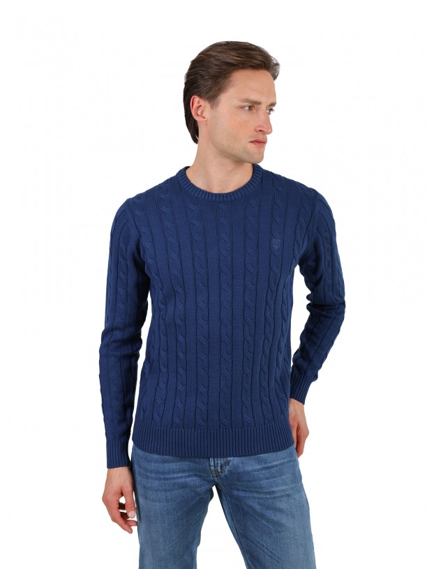 Cotton cable-knit sweater