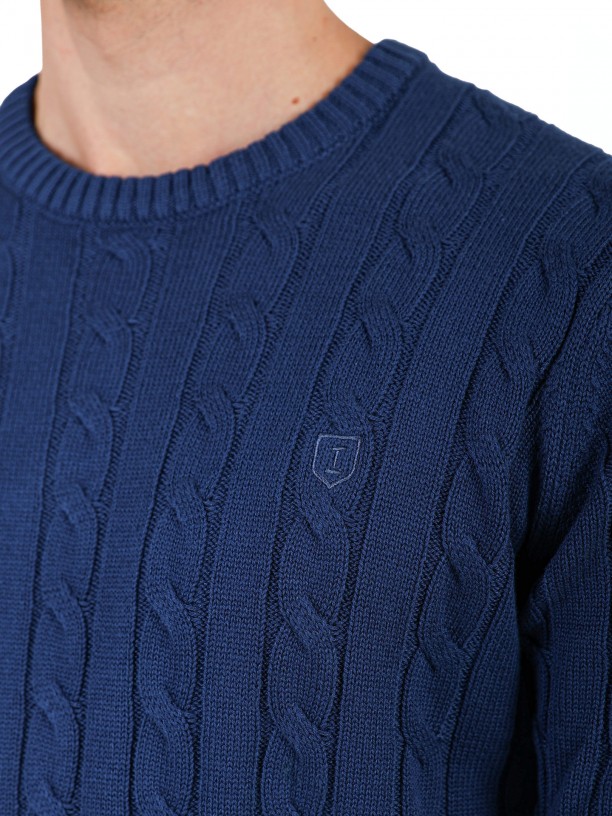 Cotton cable-knit sweater