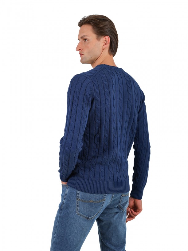 Cotton cable-knit sweater