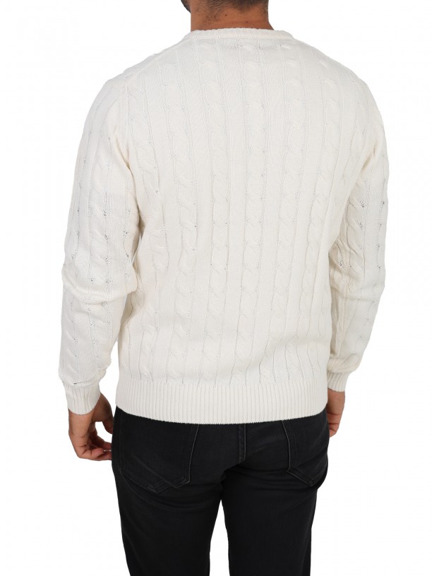 Cotton cable-knit sweater