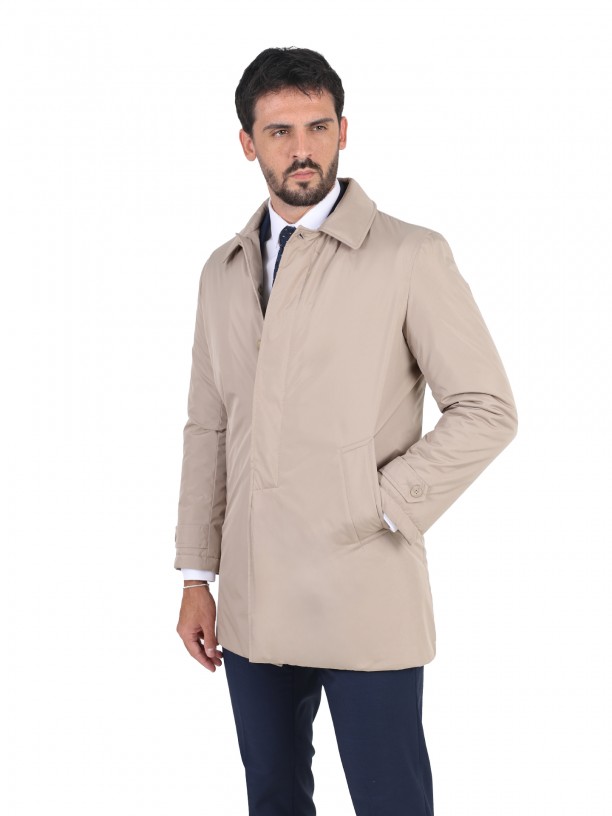 Technical trench coat