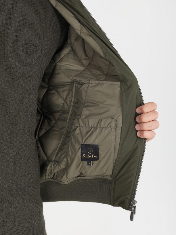 Padded bomber jacket