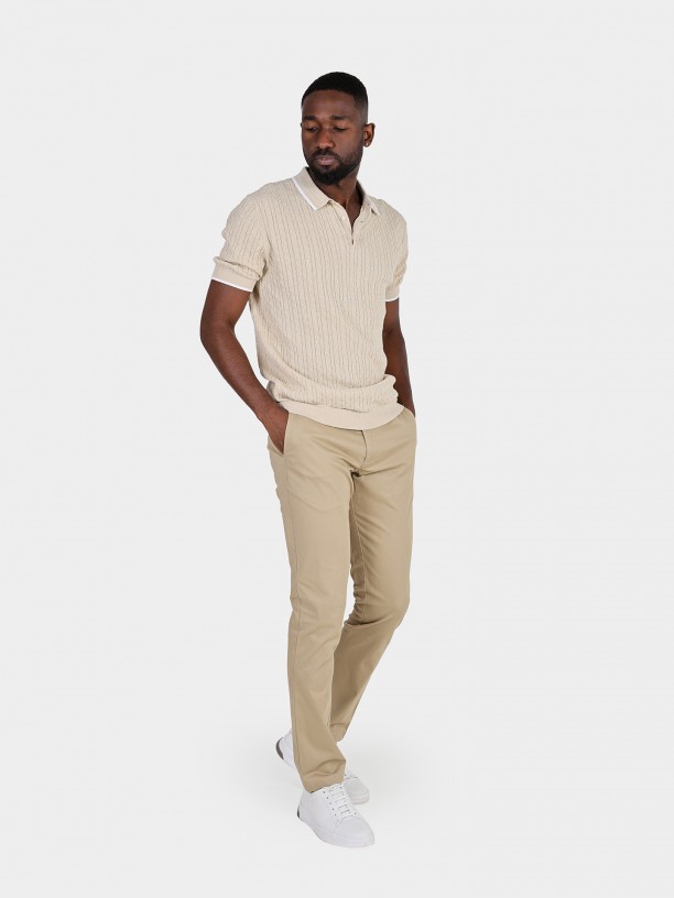 Pantalones chino slim fit algodn elstico