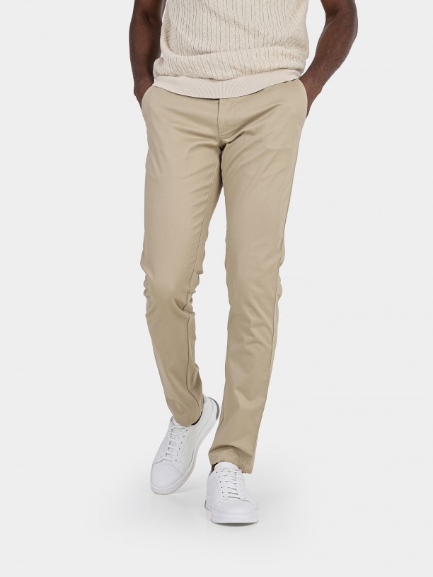 Pantalones chino slim fit algodn elstico